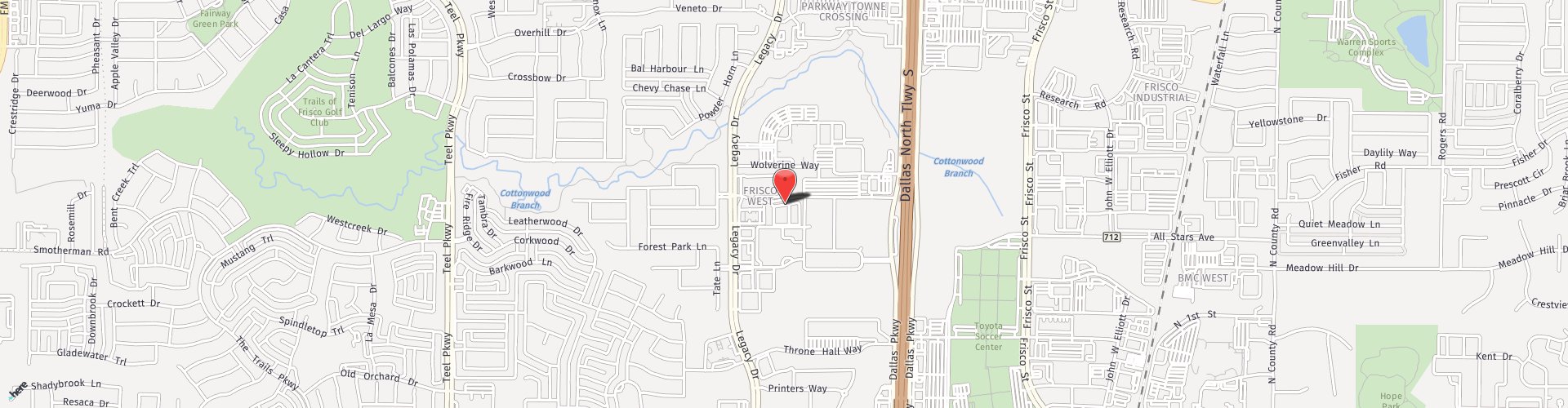 Location Map: 4645 Avon Lane Frisco, TX 75033