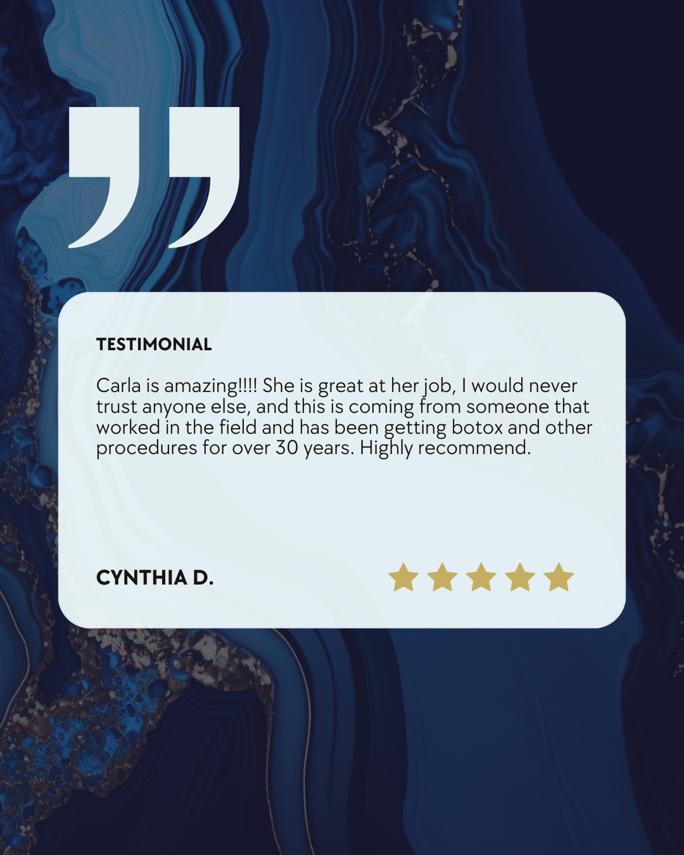 ✨ The greatest compliment isn&rsquo;t just beautiful results&mdash;it&rsquo;s unwavering trust.

Thank you, Cynthia, for your thoughtful words.

Hearing &ldquo;I would never trust anyone else&rdquo; from someone with decades of experience in aesthetics is incredibly meaningful. Carla&rsquo;s commitment has always been to deliver natural results through honest guidance, clinical expertise, and truly personalized care.

It&rsquo;s relationships like these that continue to define Frisco Beauty Nurse.

🤍 Thank you for being part of our community.

🌐 friscobeautynurse.com

#FriscoBeautyNurse #PatientExperience #NaturalAesthetics #FriscoTX #MedicalAesthetics